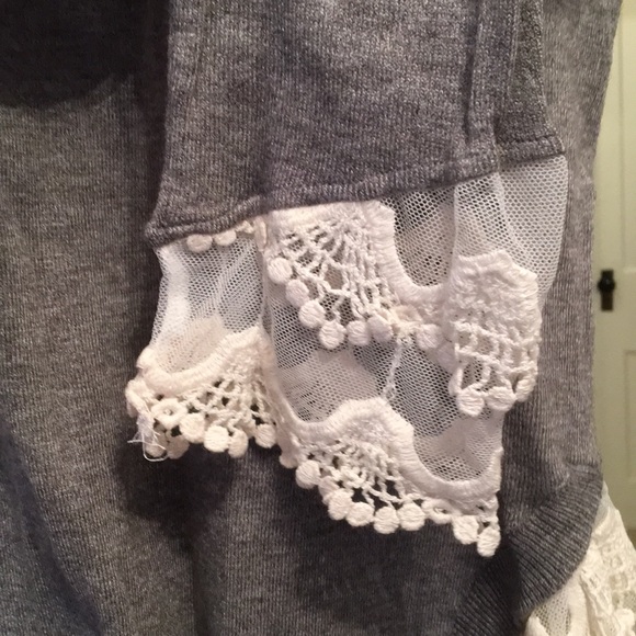 Grey Sweater with Lace - Picture 3 of 5